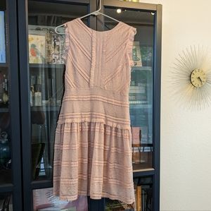 Nude/pink women's lace dress